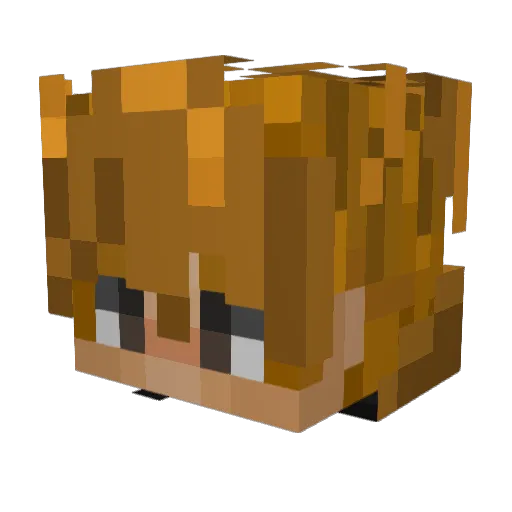 3thqn_ Minecraft avatar head, 3D render