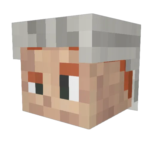 3ul3r Minecraft avatar head, 3D render