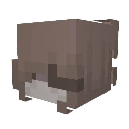 3uuu Minecraft avatar head, 3D render