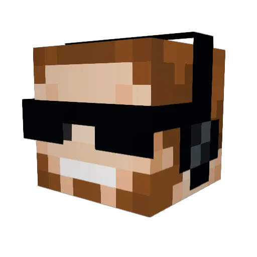 3v11 Minecraft avatar head, 3D render
