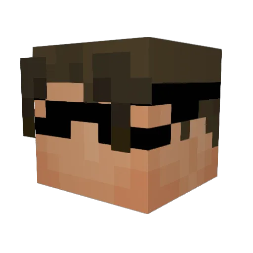 3v5y Minecraft avatar head, 3D render