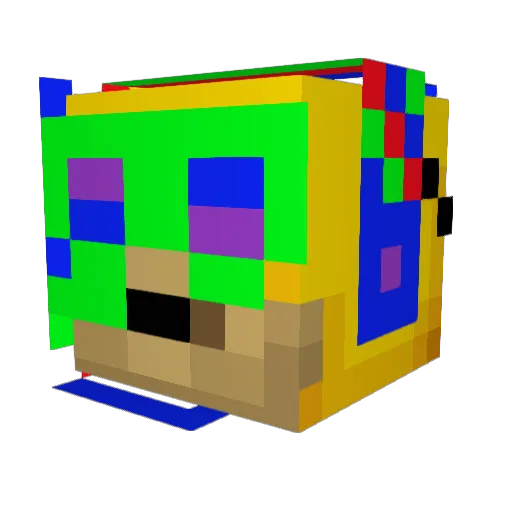 3vro5 Minecraft avatar head, 3D render