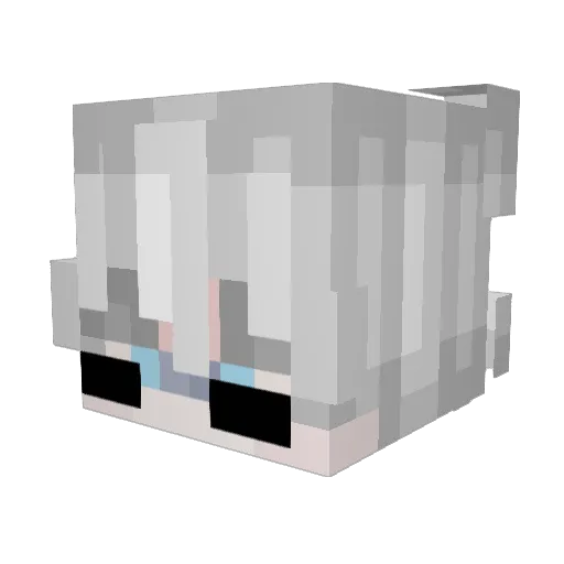3vzk Minecraft avatar head, 3D render