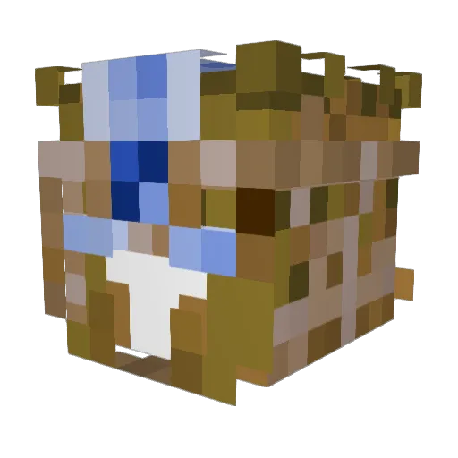 3wha Minecraft avatar head, 3D render
