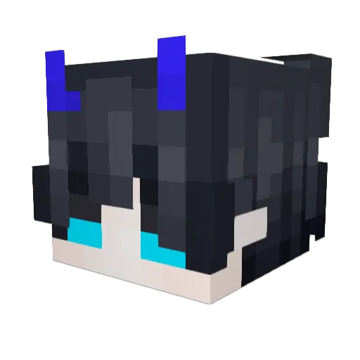 3x3Eyes Minecraft avatar head, 3D render