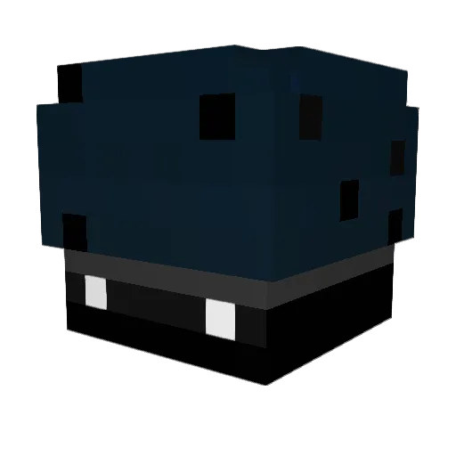 3x4x3 Minecraft avatar head, 3D render