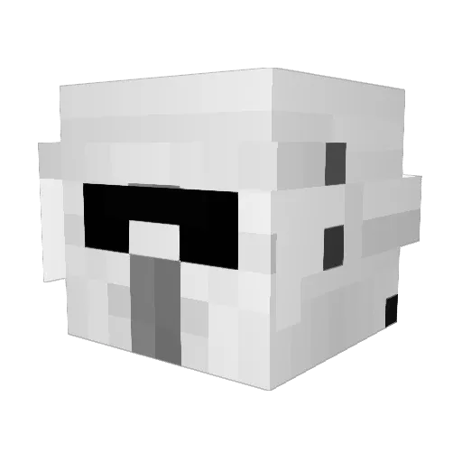 3xile Minecraft avatar head, 3D render