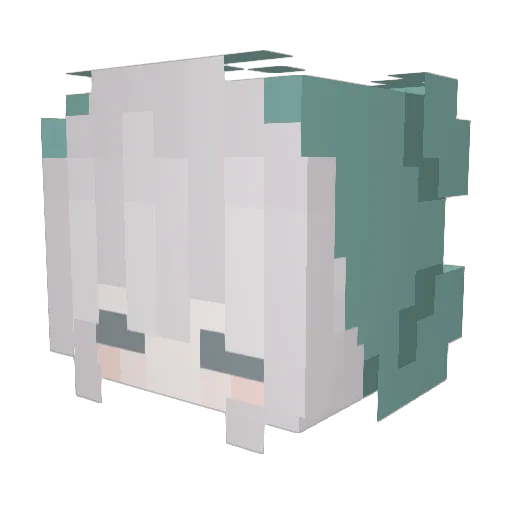 3xxHwaIn Minecraft avatar head, 3D render