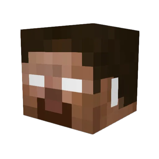 3xy Minecraft avatar head, 3D render