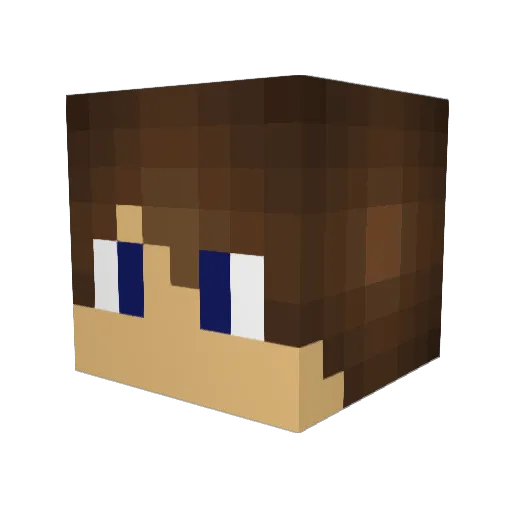 3za Minecraft avatar head, 3D render