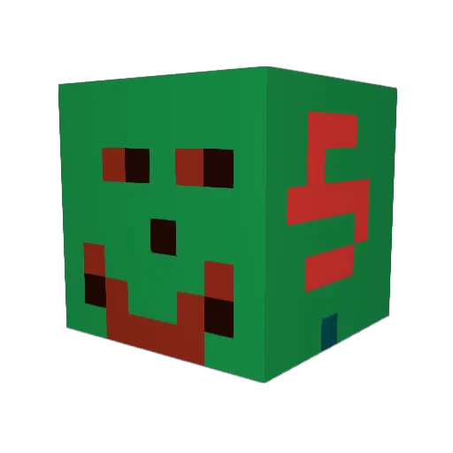 3zahn Minecraft avatar head, 3D render