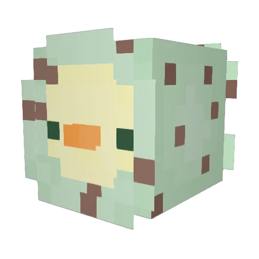 3zmma Minecraft avatar head, 3D render