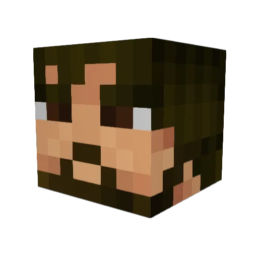 3zoozF5 Minecraft avatar head, 3D render