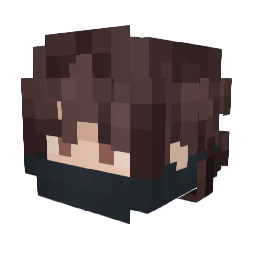 3zvix Minecraft avatar head, 3D render