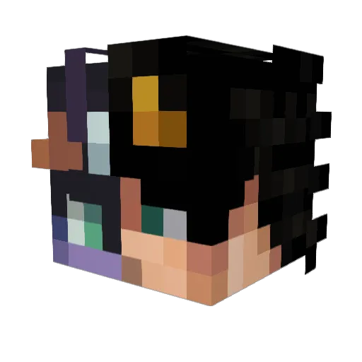 3zzd Minecraft avatar head, 3D render