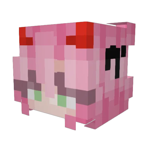 3zzie Minecraft avatar head, 3D render