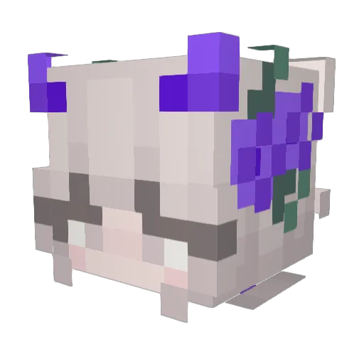 3zziny Minecraft avatar head, 3D render