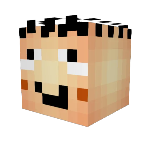 4000Gugge Minecraft avatar head, 3D render