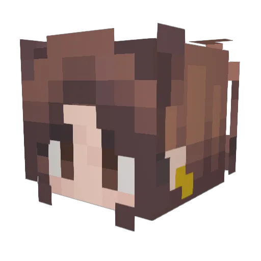 400_Lux Minecraft avatar head, 3D render
