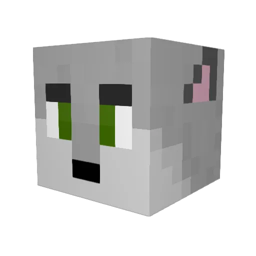 401geegee Minecraft avatar head, 3D render