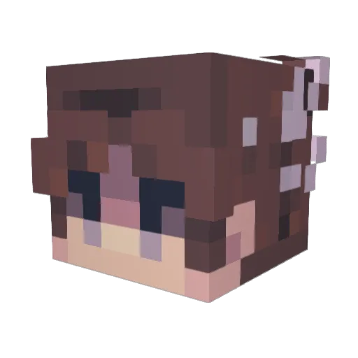 402Issa Minecraft avatar head, 3D render