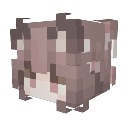 404Dream Minecraft avatar head, 3D render