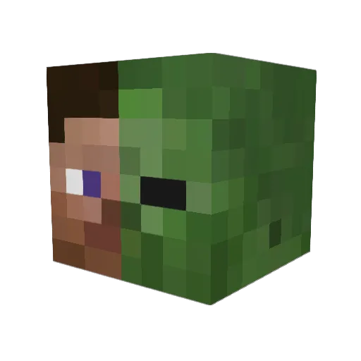 404Error40 Minecraft avatar head, 3D render