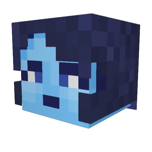 404Mercy Minecraft avatar head, 3D render
