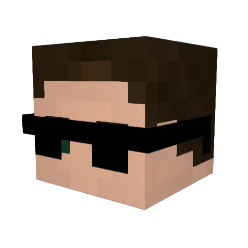 404PopLoPop Minecraft avatar head, 3D render