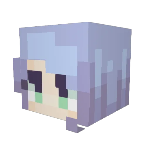 404_AimNotFound Minecraft avatar head, 3D render