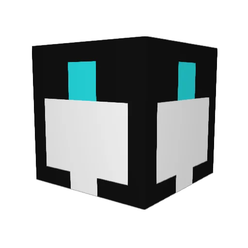 40_two Minecraft avatar head, 3D render