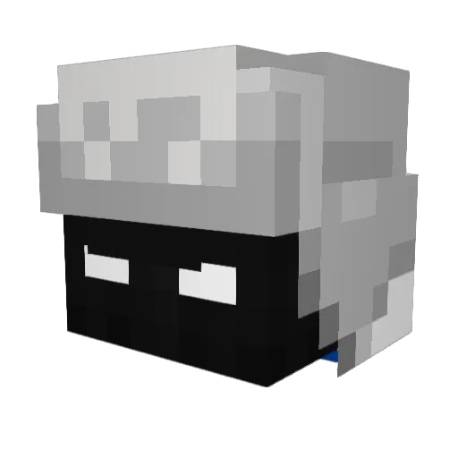 40mh Minecraft avatar head, 3D render