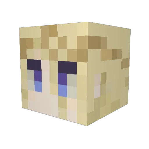 40rtune Minecraft avatar head, 3D render