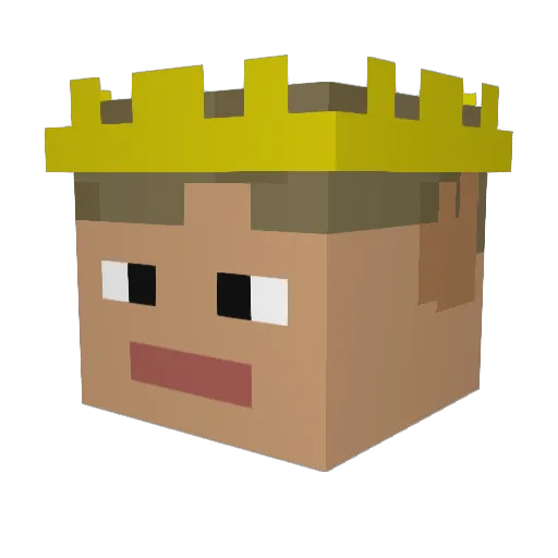 40sBrick Minecraft avatar head, 3D render