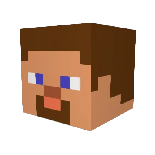 4126 Minecraft avatar head, 3D render
