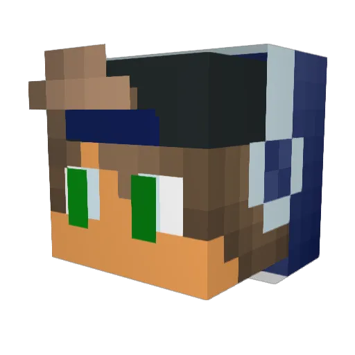 413k Minecraft avatar head, 3D render