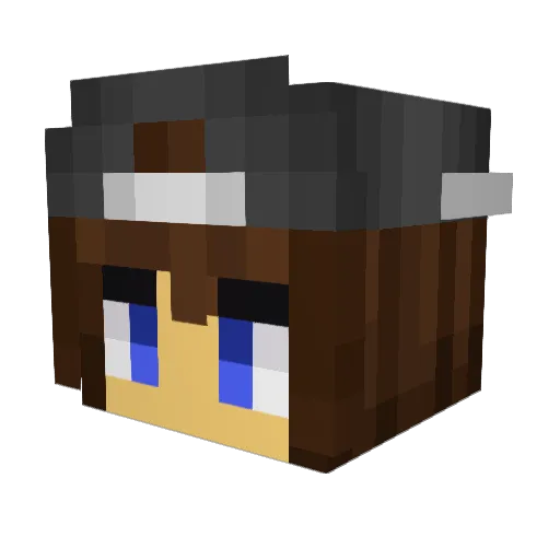 415lilyflower Minecraft avatar head, 3D render