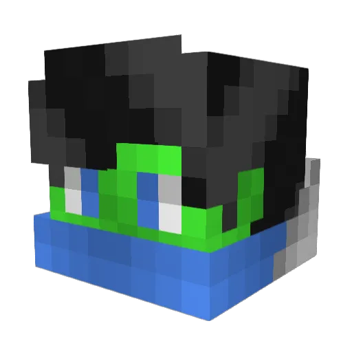 416battri Minecraft avatar head, 3D render