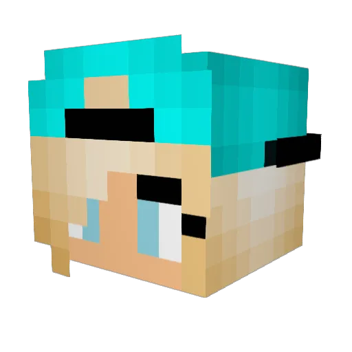 41Hertz Minecraft avatar head, 3D render
