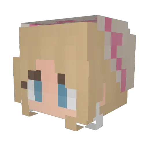 41Min Minecraft avatar head, 3D render
