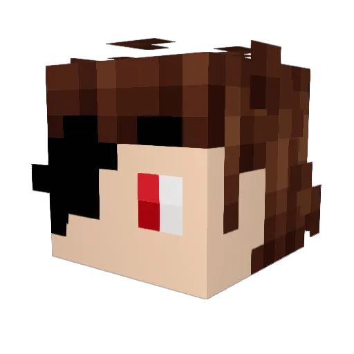 41gold Minecraft avatar head, 3D render