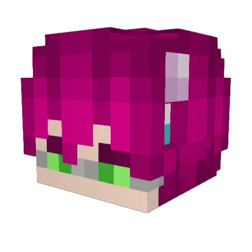 41iz Minecraft avatar head, 3D render