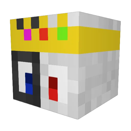 41nd1ng Minecraft avatar head, 3D render