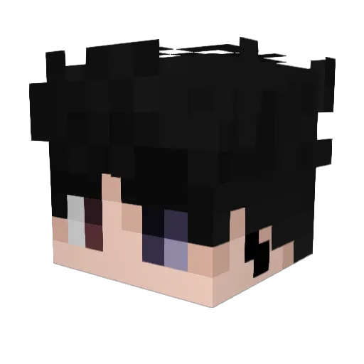 4207tapped Minecraft avatar head, 3D render