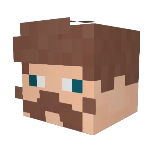420812 Minecraft avatar head, 3D render