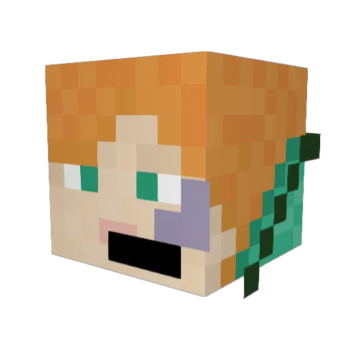 420Alex Minecraft avatar head, 3D render