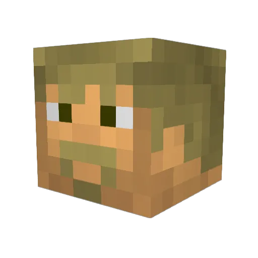420chewy Minecraft avatar head, 3D render