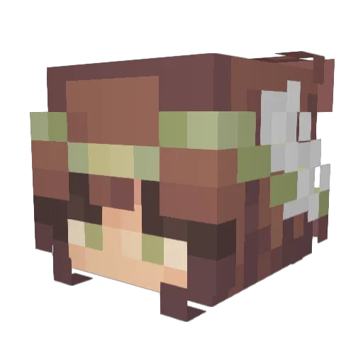 420monday Minecraft avatar head, 3D render