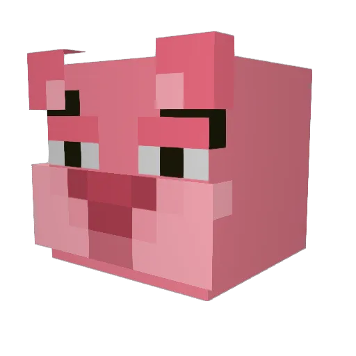 420qm Minecraft avatar head, 3D render