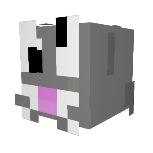 420ratt Minecraft avatar head, 3D render